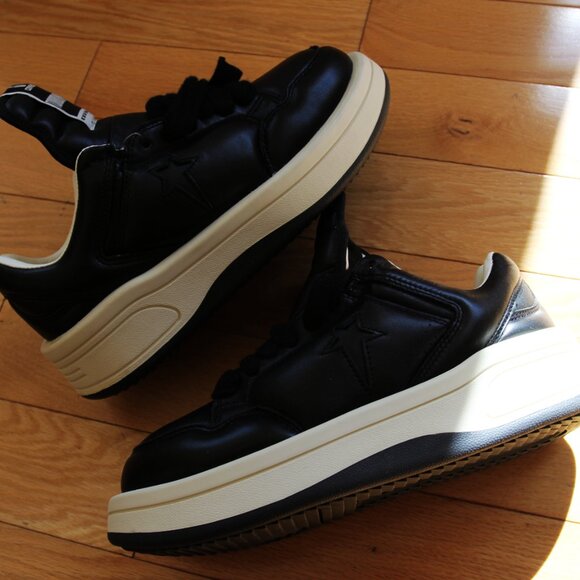 BNWT SS25 RICK OWENS DRKSHDW TURBOWPN OX SNEAKERS BLK 8 & 9 - Picture 3 of 12